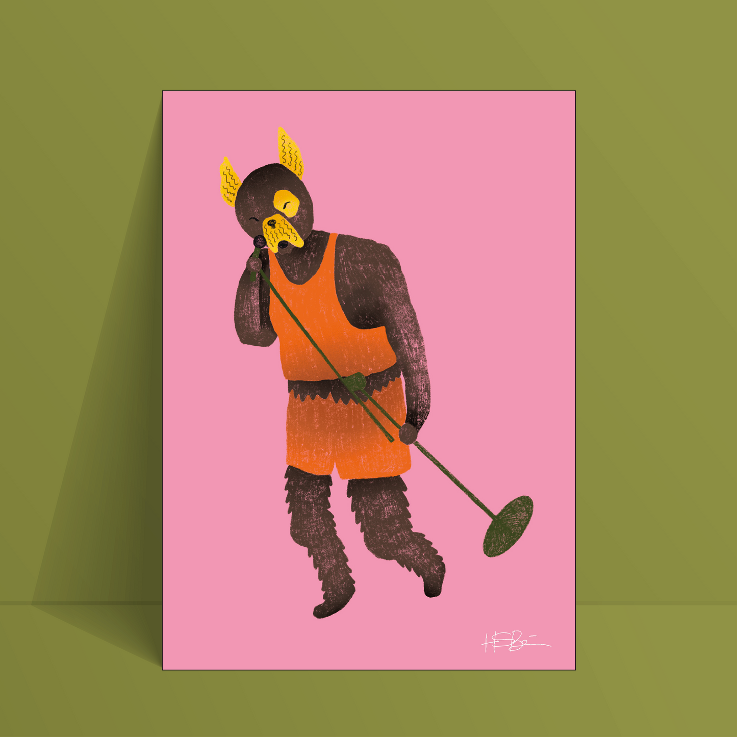 'The Rolling Bones #1 - The Singer' A4 Print