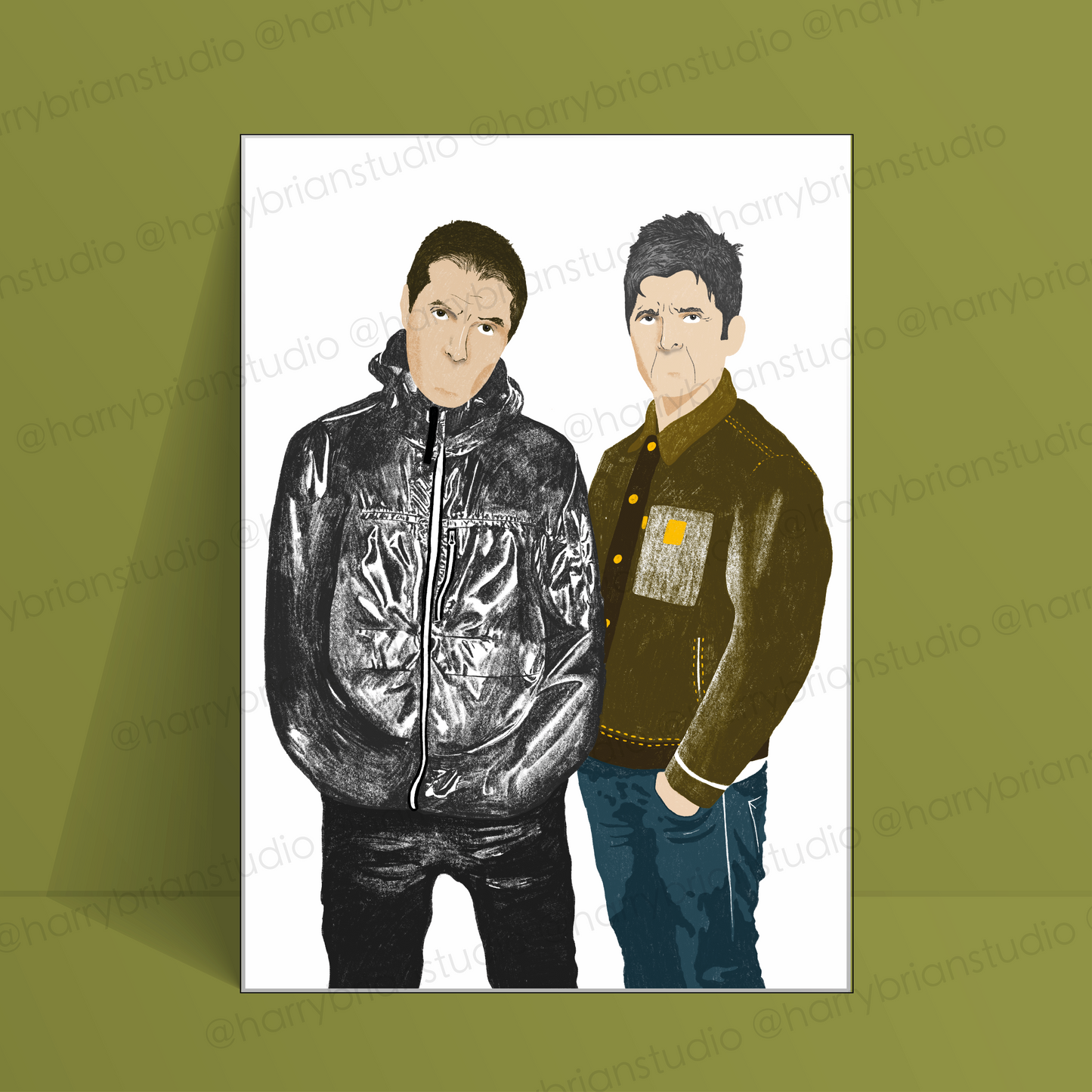 ‘Oasis’ Liam and Noel Gallagher A4 Print