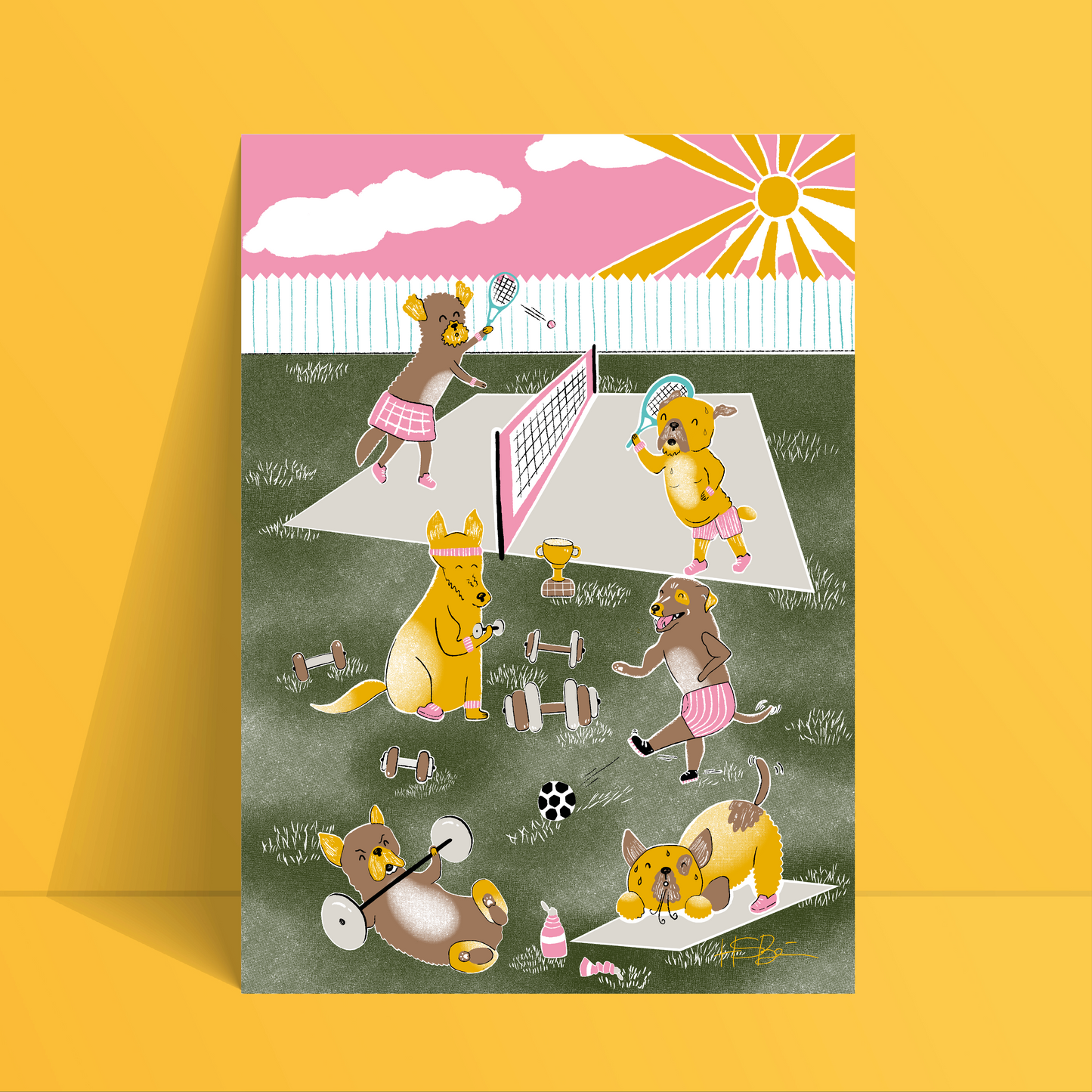 'Spot of Tennis' A4 Print