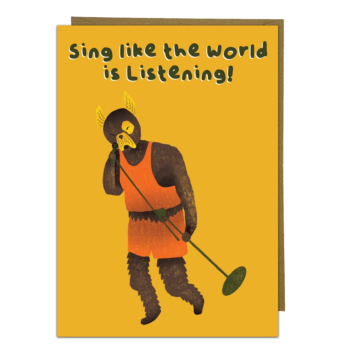 Doggy Singer Card