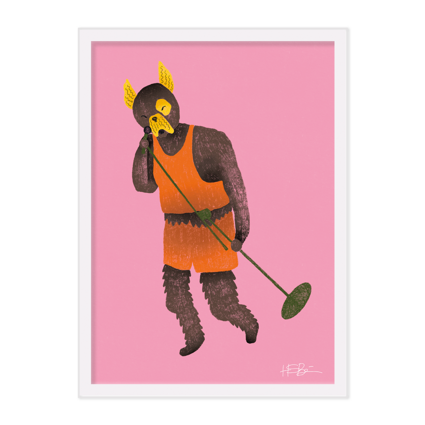 'The Rolling Bones #1 - The Singer' A4 Print