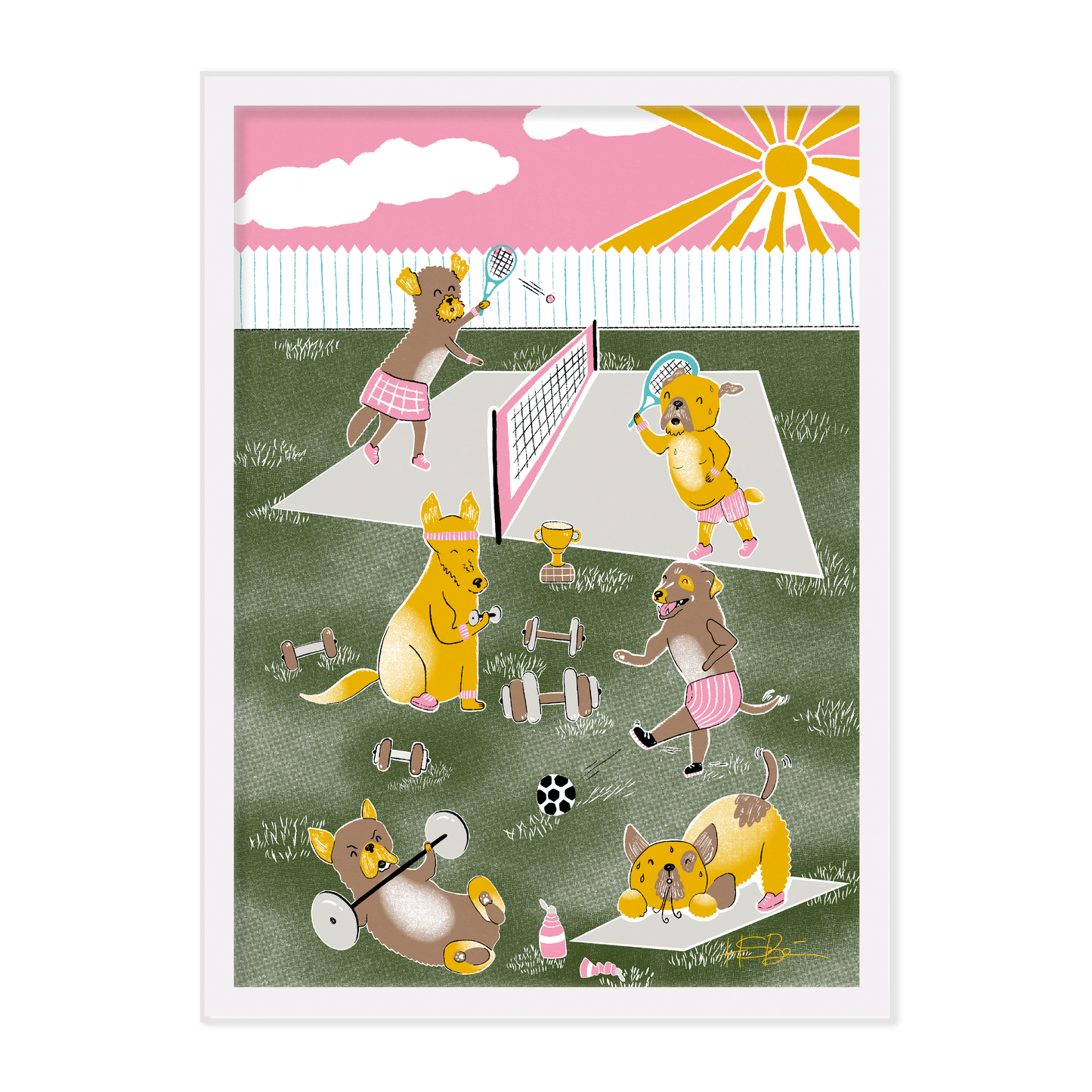 'Spot of Tennis' A4 Print
