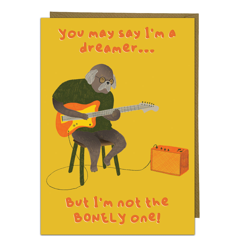 Doggy Guitarist Card