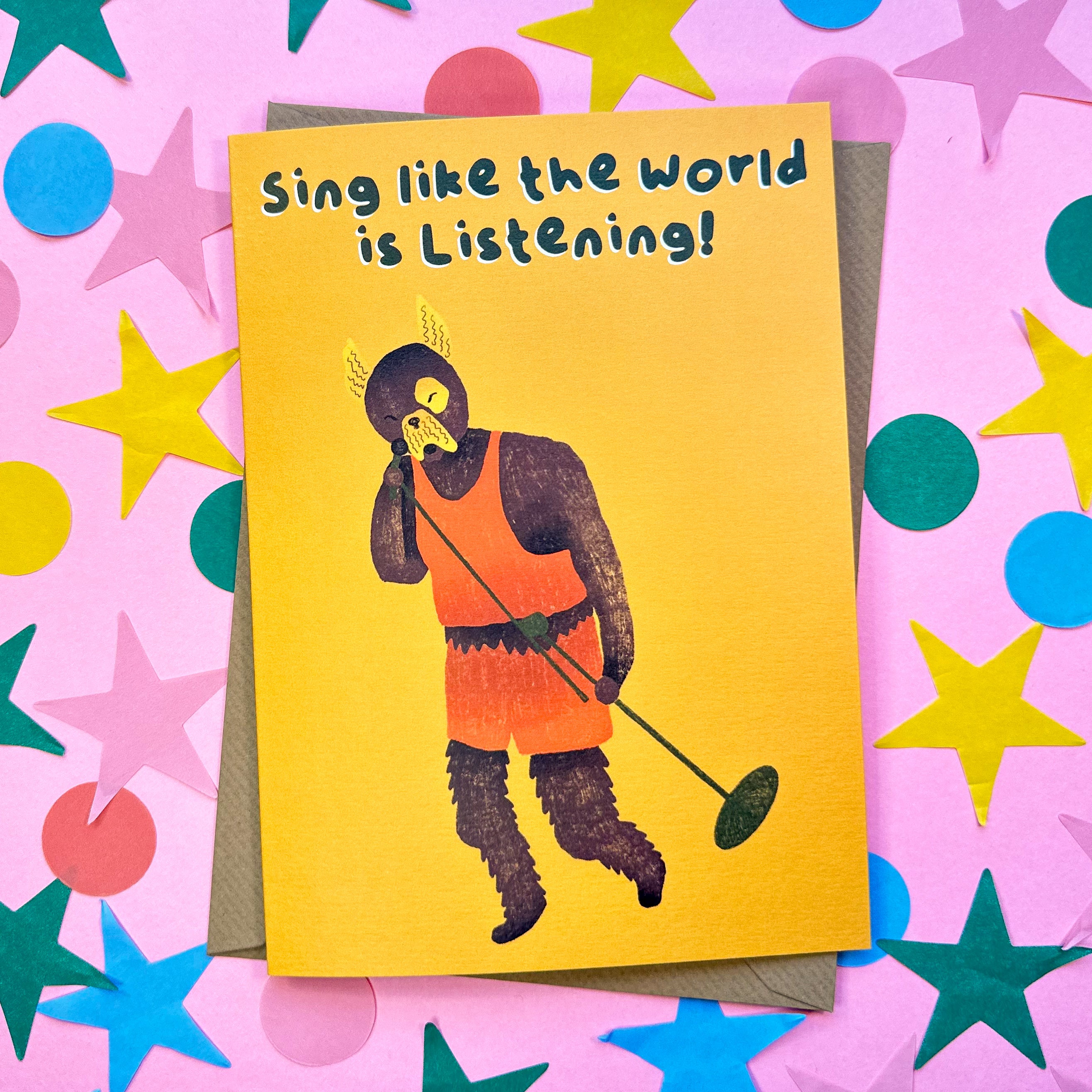 Doggy Singer Card