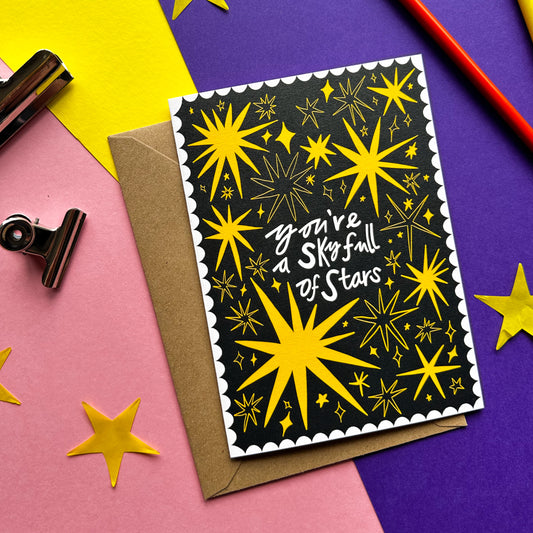 You're a Sky Full of Stars General Send Card - Birthday Anniversary Love Valentine's Card