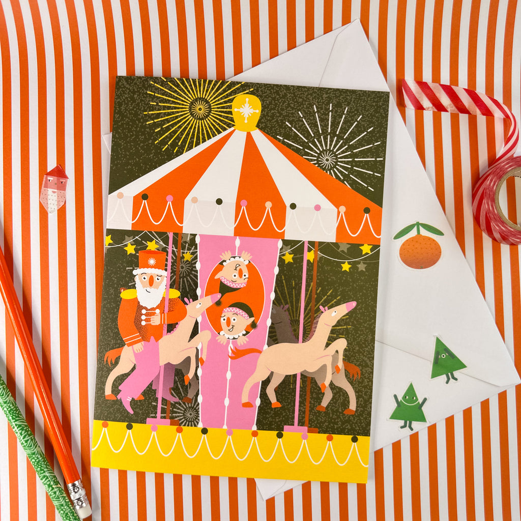 Carousel Christmas Card