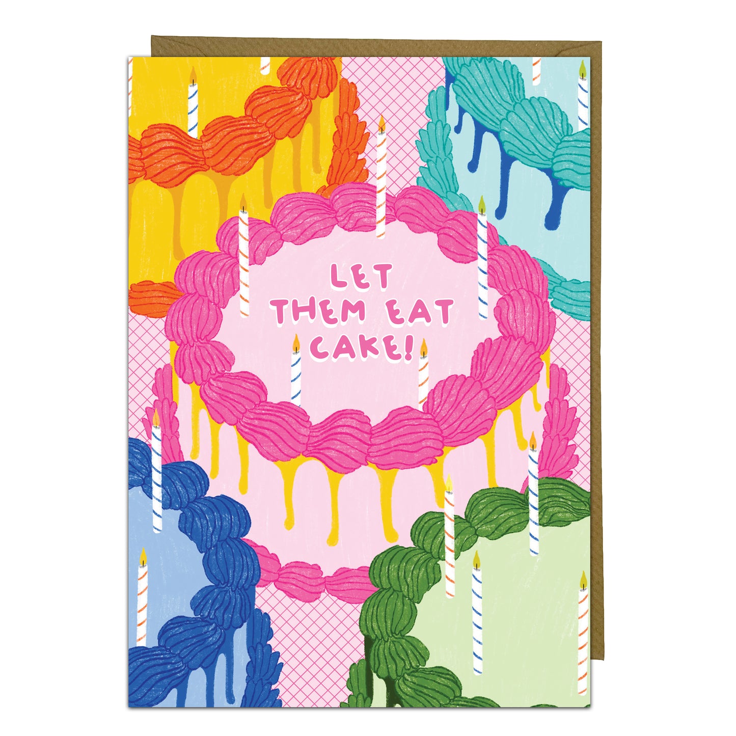 Colourful Cake Birthday Card - Let Them Eat Cake!