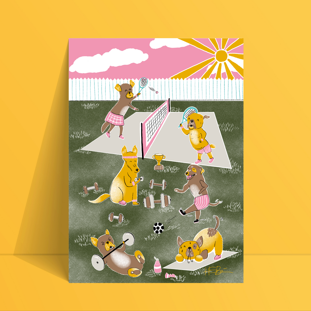 'Spot of Tennis' A4 Print