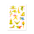 Yoga Poses A3 Risograph Print