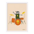 'The Rolling Bones #3 - The Drummer' A4 Print