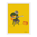 'The Rolling Bones #2 - The Guitarist' A4 Print