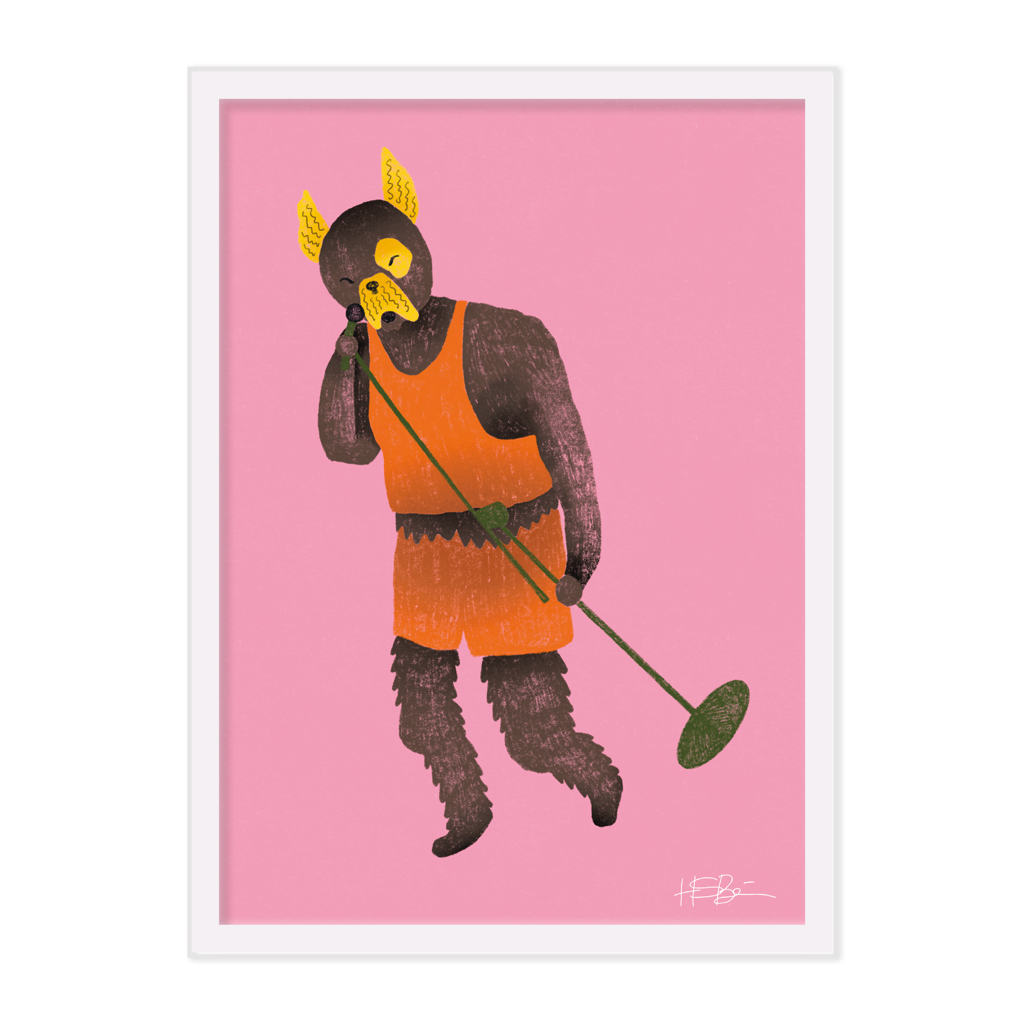 'The Rolling Bones #1 - The Singer' A4 Print