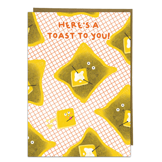 Cute Thank You Greeting Card - Here's a Toast To You!