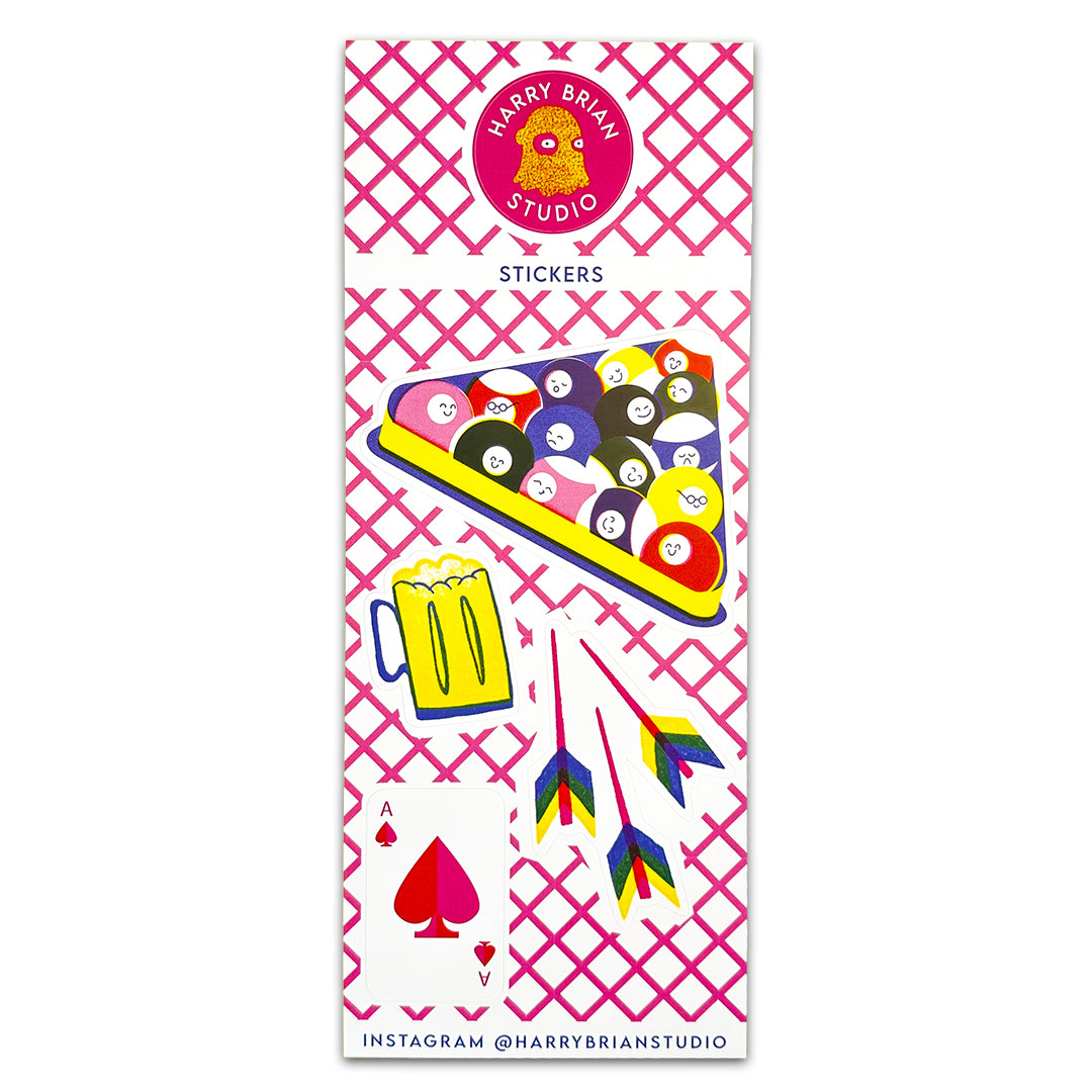 Pub Themed Stickers Sheet