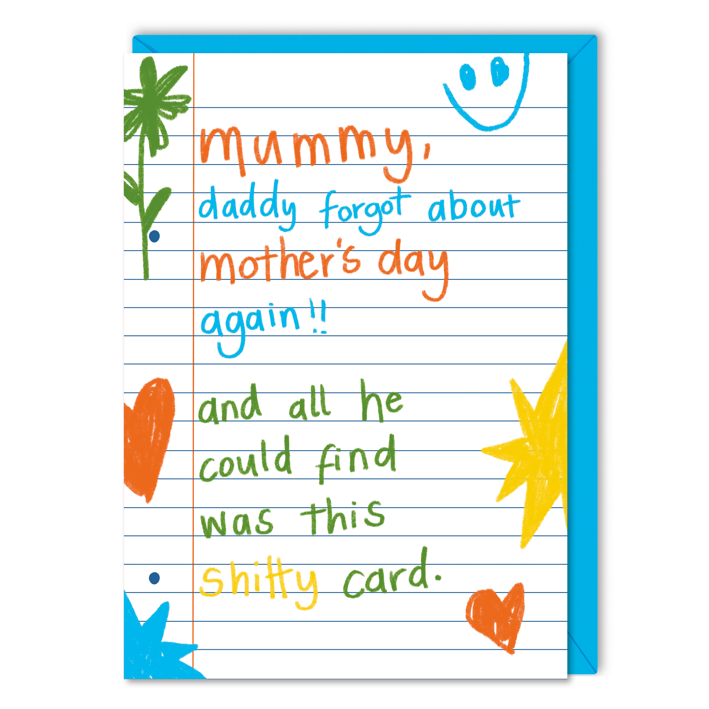Daddy forgot about Mother's Day Card